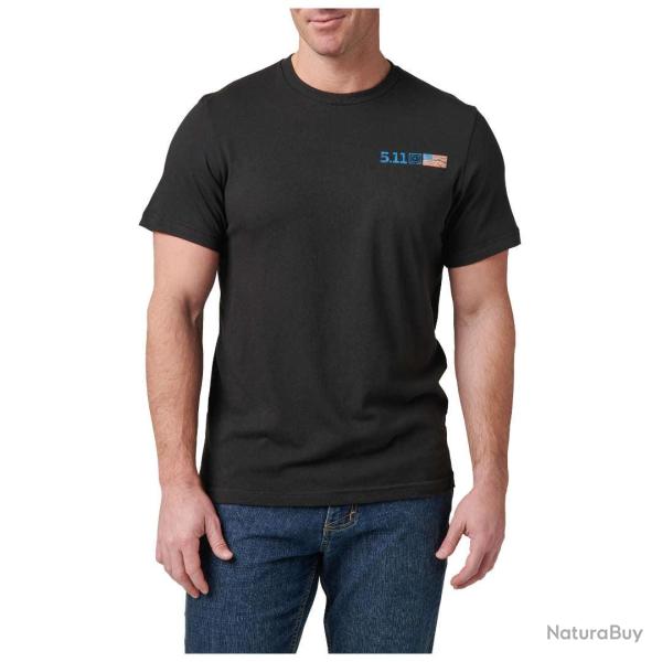 T-shirt American Flag 5.11 Tactical jersey coton polyester - Sand Dune / L