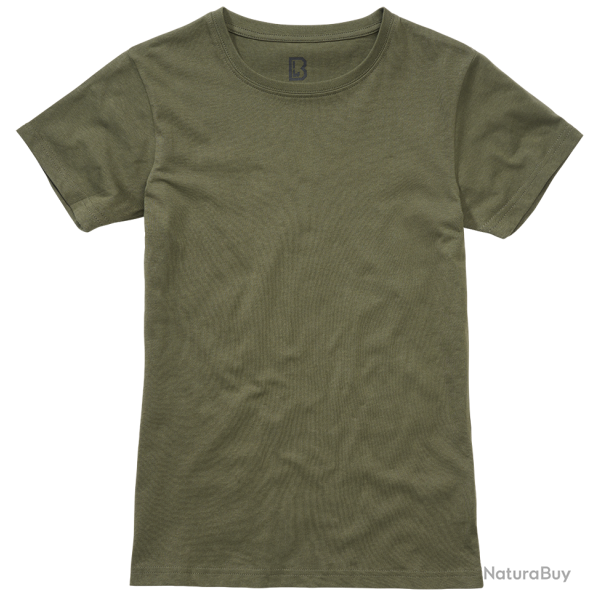 T-shirt Brandit coupe femme en coton 160 g par m� col rond - Vert olive / 3XL