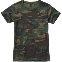 T-shirt Brandit coupe femme en coton 160 g par m&sup2; col rond - Woodland / 2XL