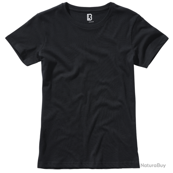 T-shirt Brandit coupe femme en coton 160 g par m� col rond - Noir / S