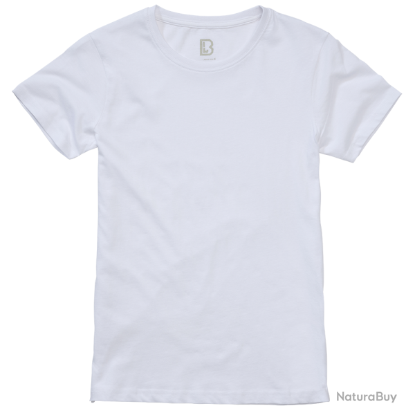 T-shirt Brandit coupe femme en coton 160 g par m� col rond - Blanc / 4XL