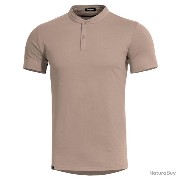 T-shirt col mandarin Pentagon Romeo 2.0 coton 190 g/m� - Kaki / 2XL