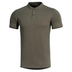 T-shirt col mandarin Pentagon Romeo 2.0 coton 190 g/m&sup2; - RAL7013 / XS