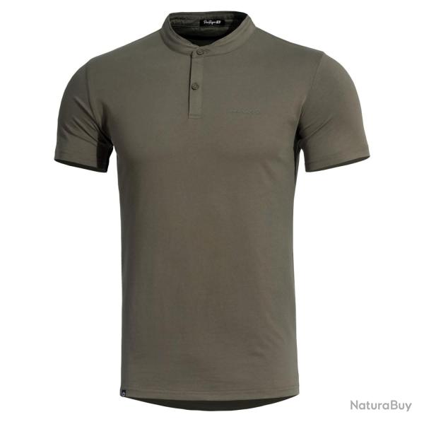 T-shirt col mandarin Pentagon Romeo 2.0 coton 190 g/m� - RAL7013 / XS