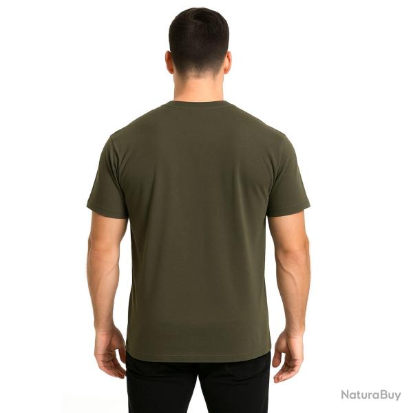 T-shirt Cooldry maille a�r�e polyester 140 g/m� respirant - Vert arm�e / M