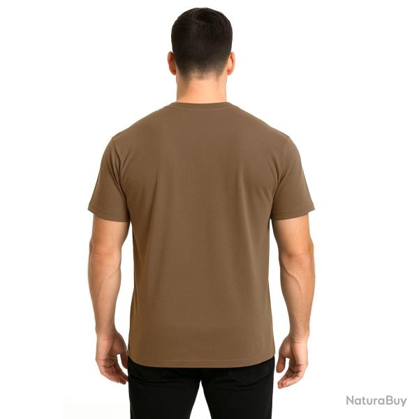 T-shirt Cooldry maille a�r�e polyester 140 g/m� respirant - Coyote / S