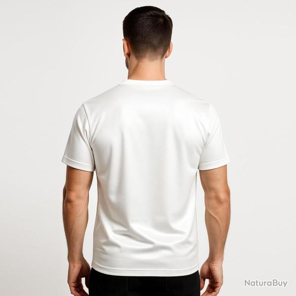 T-shirt Cooldry maille a�r�e polyester 140 g/m� respirant - Blanc / L