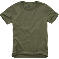 T-shirt enfant Brandit en coton 160 g/m&sup2; col rond - Vert olive / 170/176 cm