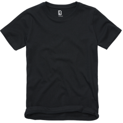 T-shirt enfant Brandit en coton 160 g/m&sup2; col rond - Noir / 134/140 cm