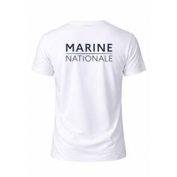 T-shirt imprim&eacute; Marine Nationale en coton peign&eacute; 150 g/m&sup2; - Blanc / 2XL