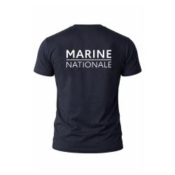 T-shirt imprim&eacute; Marine Nationale en coton peign&eacute; 150 g/m&sup2; - Bleu marine / 2XL