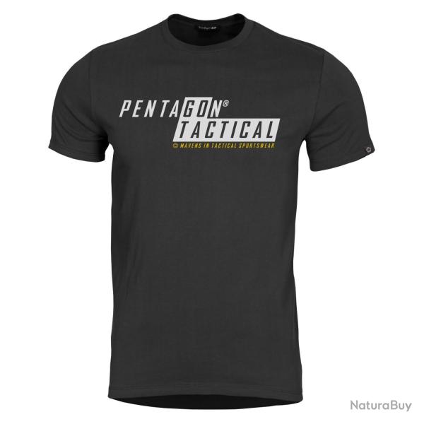 T-shirt imprim� Pentagon Ageron Go Tactical en coton ring-spun - Noir / S