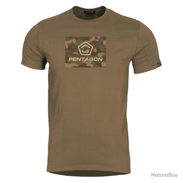 T-shirt imprim� Pentagon Ageron Spot Camo coton 190 g/m� - Coyote / M