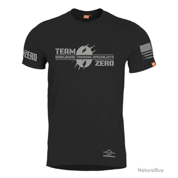 T-shirt imprim� Pentagon Ageron Zero Edition coton ring-spun - Noir / M