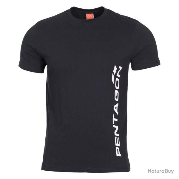T-shirt imprim� Pentagon Vertical en coton ring-spun 190 g/m� - Noir / L