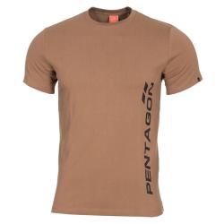 T-shirt imprim&eacute; Pentagon Vertical en coton ring-spun 190 g/m&sup2; - Coyote / XS