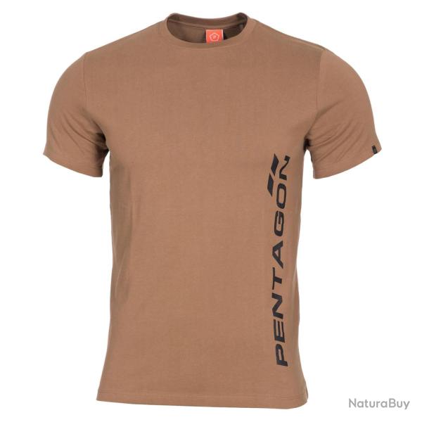 T-shirt imprim� Pentagon Vertical en coton ring-spun 190 g/m� - Coyote / L
