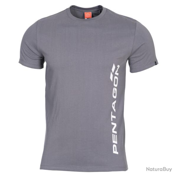T-shirt imprim� Pentagon Vertical en coton ring-spun 190 g/m� - Gris loup / XL