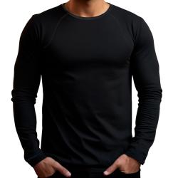 T-shirt manches longues Artica Trek 100% laine M&eacute;rinos - Noir / L