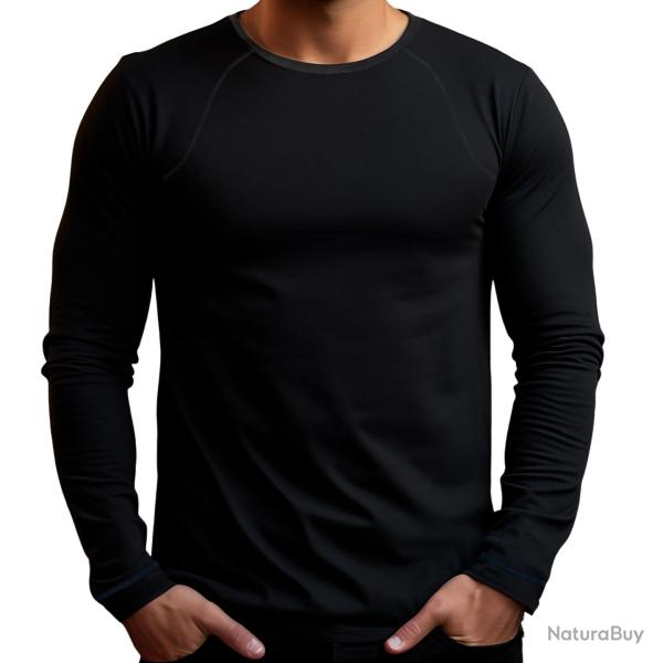 T-shirt manches longues Artica Trek 100% laine M�rinos - Noir / L