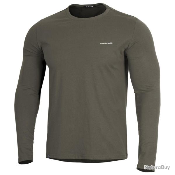T-shirt manches longues Pentagon Ageron 2.0 coton ring-spun - RAL7013 / XL