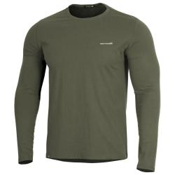 T-shirt manches longues Pentagon Ageron 2.0 coton ring-spun - Vert olive / S