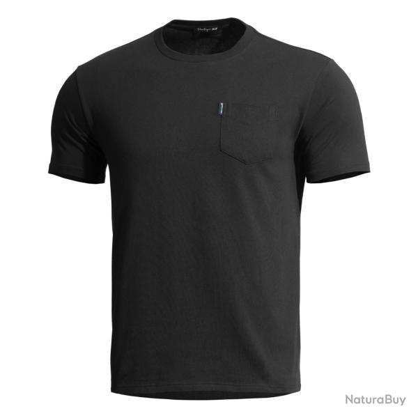 T-shirt Pentagon Ageron � poche poitrine en coton ring-spun - Noir / XS