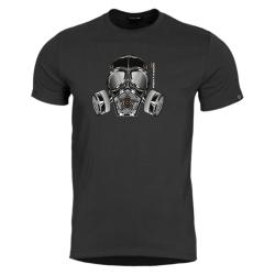 T-shirt Pentagon Ageron Gas Mask 190 g/m&sup2; coton fil&eacute; - Noir / 3XL