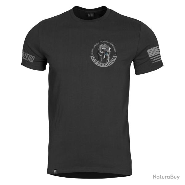 T-shirt Pentagon Ageron Vis et Honor coton 190 g/m� - Noir / S