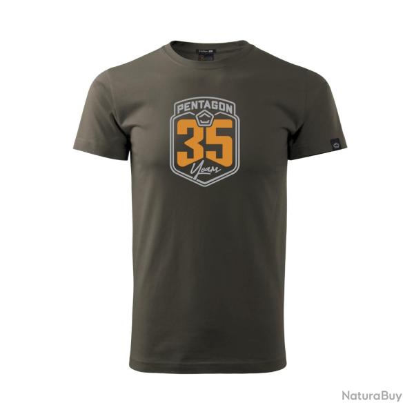 T-shirt Pentagon Prime Anniversary en coton fil� - RAL7013 / 2XL