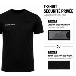 T-shirt S&eacute;curit&eacute; priv&eacute;e Patrol Equipement 100% coton marquage - Noir / 4XL