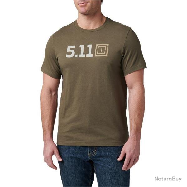 T-shirt Traveler Tee 5.11 Tactical logo graphique polycoton - Ranger Green / S