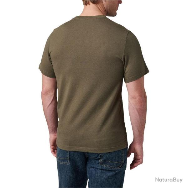 T-shirt Traveler Tee 5.11 Tactical logo graphique polycoton - Covert Green / 3XL