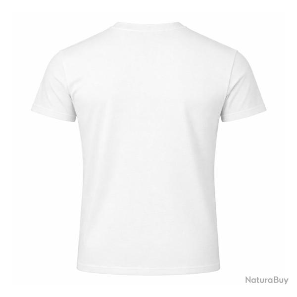 T-shirt uni 100% coton peign� 180 g/m� manches courtes - Blanc / M