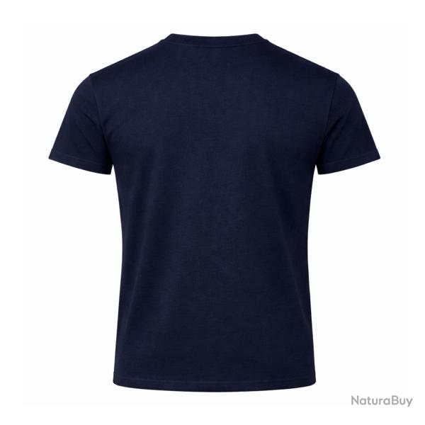 T-shirt uni 100% coton peign� 180 g/m� manches courtes - Bleu marine / M