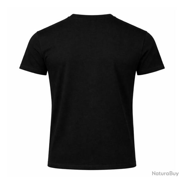 T-shirt uni 100% coton peign� 180 g/m� manches courtes - Noir / 2XL