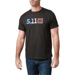 T-shirt USA Flag Fill 5.11 Tactical graphique original - Noir / S