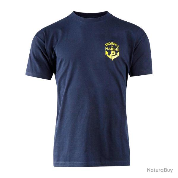 Tee-shirt Ares 100% coton col rond pour le service courant - Bleu marine / XXL