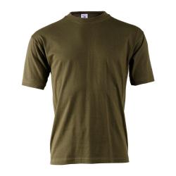 Tee-shirt Ares 100% coton col rond pour le service courant - Kaki / S
