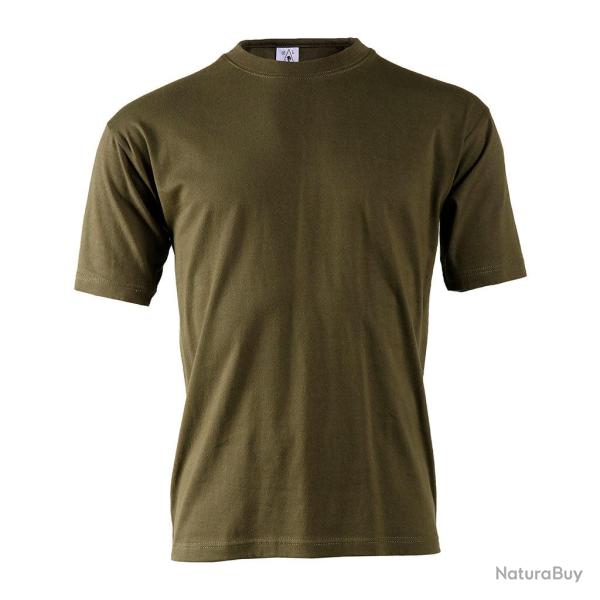 Tee-shirt Ares 100% coton col rond pour le service courant - Kaki / L