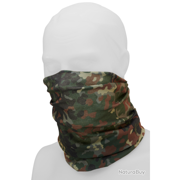 Tour de cou Brandit multifonction en polyester sans couture - Flecktarn