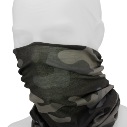 Tour de cou Brandit multifonction en polyester sans couture - Dark Camo