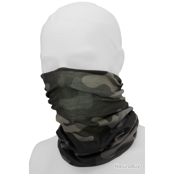 Tour de cou Brandit multifonction en polyester sans couture - Dark Camo