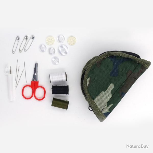 Trousse de couture militaire OPEX avec ciseaux, 3 bobines - Autre