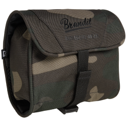 Trousse de toilette Brandit Medium d&eacute;pliante miroir amovible - Dark Camo
