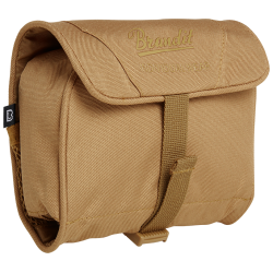 Trousse de toilette Brandit Medium d&eacute;pliante miroir amovible - Camel