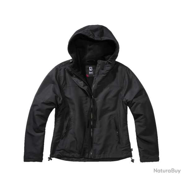 Veste coupe-vent Brandit coupe femme doubl�e polaire capuche - Noir / L