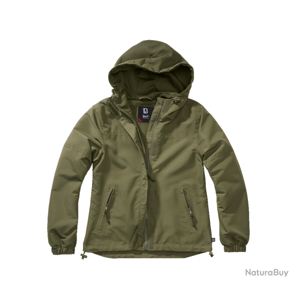 Veste coupe-vent Brandit coupe femme doublure filet respirante - Vert olive / 4XL