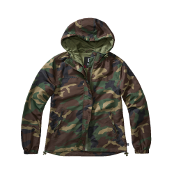 Veste coupe-vent Brandit coupe femme doublure filet respirante - Woodland / 2XL