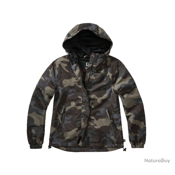 Veste coupe-vent Brandit coupe femme doublure filet respirante - Dark Camo / 2XL